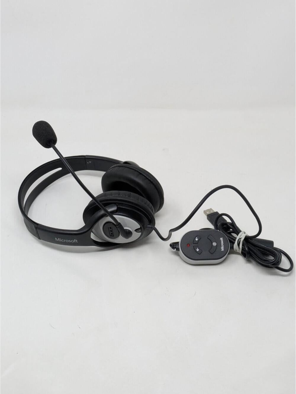Microsoft LifeChat LX-3000 Headset Model 1084  - Lightly Used Black and White